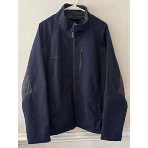 Free Country Jacket Mens Blue Soft Shell Long Sleeve Full Zipper Size XL